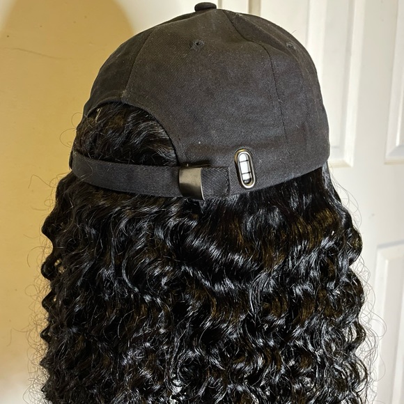 22” Brizillian Body Wave Black Adjustable Baseball Cap Wig | On The Go Wig - Picture 9 of 9